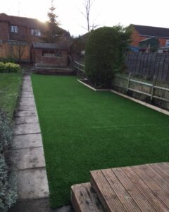 long overgrown rear garden - after