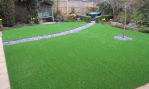 artificial grass for rear garden - after