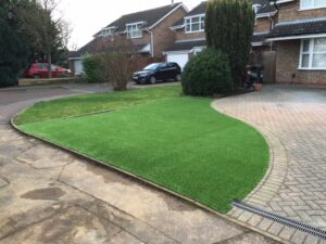 front lawn on driveway - after